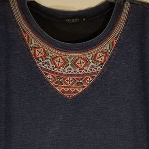 Max Jeans Tops - Max Jeans | Blue Aztec Tee Max Jeans Tops - Max Jeans | Blue Aztec Tee